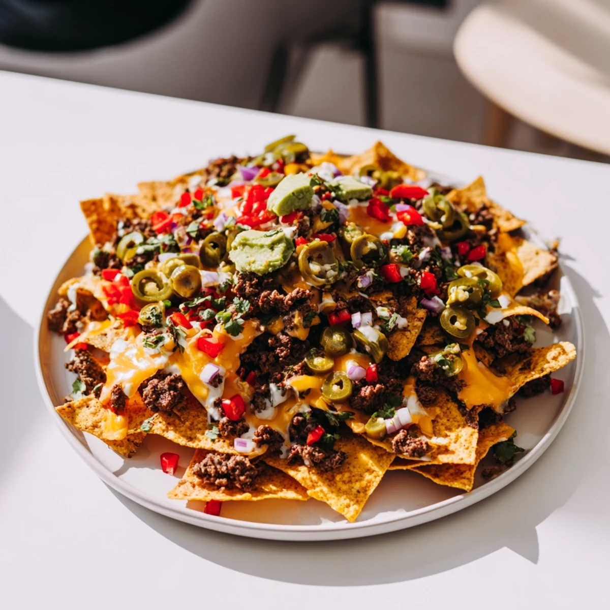 Classic Sheet Pan Beef Nachos with melted cheese, juicy toppings, and a perfect crunch for sharing.