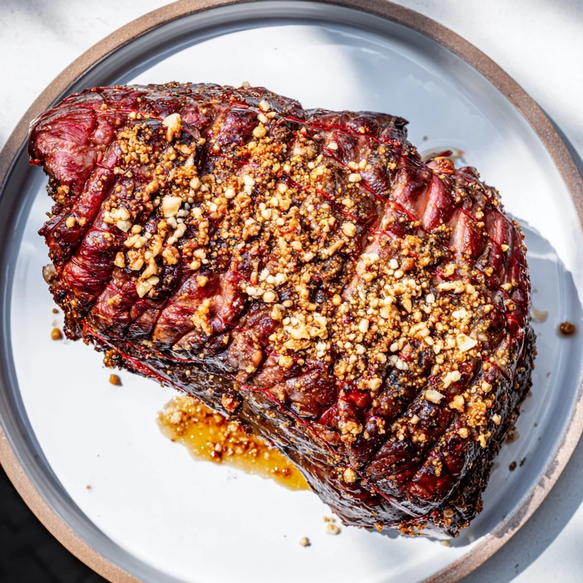 Juicy slices of Slow-Cooked Honey Glazed Ham, brushed with a sweet, spiced glaze, perfect for a feast.