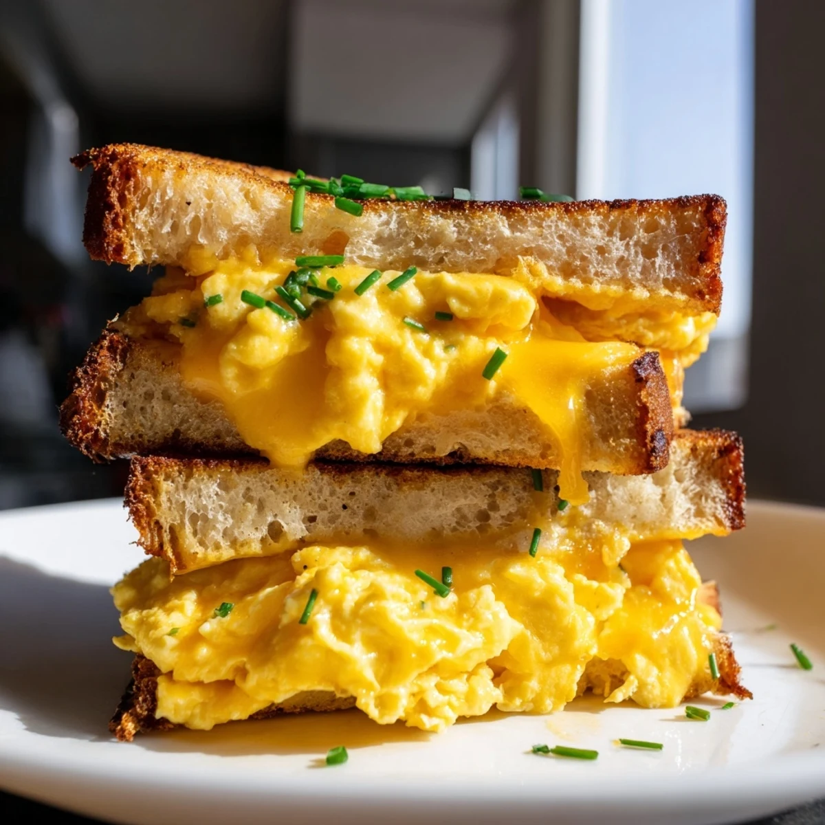Golden, cheesy One-Pan Egg Breakfast Sandwich, a quick and easy start to your morning, perfectly toasted.