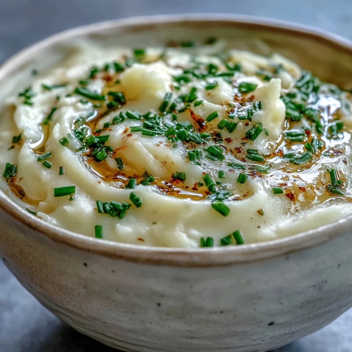 Homemade Potato Leek Soup blended until smooth, featuring sweet leeks and aromatics, presented in a white ceramic bowl with a wooden spoon.