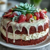 Spring Floral Drip Cake