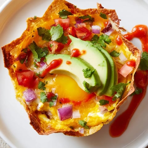 Fluffy eggs and melted cheese fill crispy, golden-baked tortilla shells in this easy Sheet Pan Breakfast Tacos recipe.