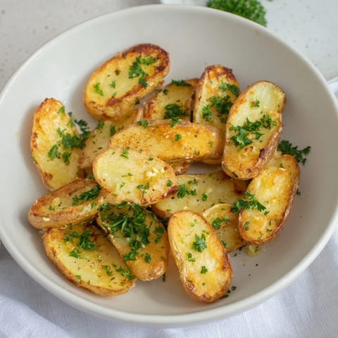Crispy Garlic Butter Smash Potatoes