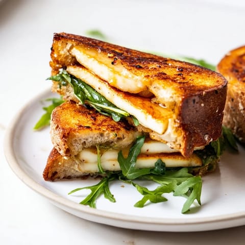 Crispy Halloumi Grilled Cheese