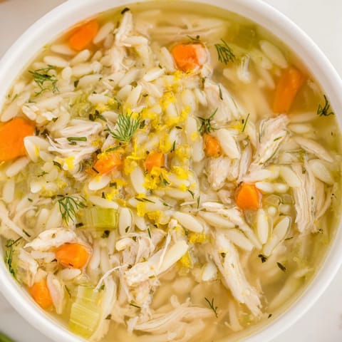Chicken Lemon Orzo Soup