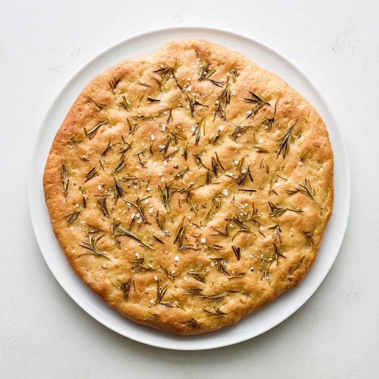 Freshly baked Quick Homemade Flatbread with hints of rosemary, crispy crust and flaky sea salt.