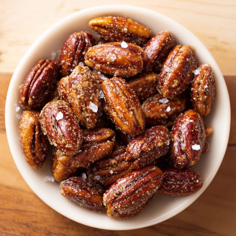 A bowl overflowing with crunchy sweet and salty honey toasted cashews, ideal for snacking.