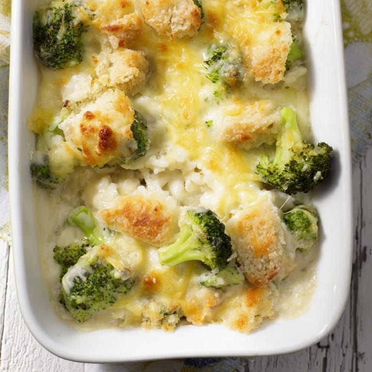 Creamy, cheesy layers with tender broccoli, this Cheesy Broccoli and Rice Bake is a delicious vegetarian meal.