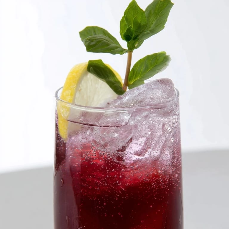 A calming Sleepy Girl Cherry Mocktail served in a tall glass, perfect for a relaxing evening at home.