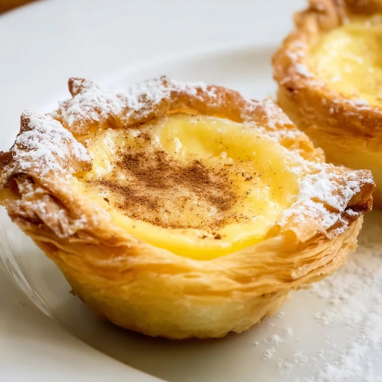 Fresh-baked Portuguese egg tarts: Bite into the perfectly crisp crust and velvety smooth custard.