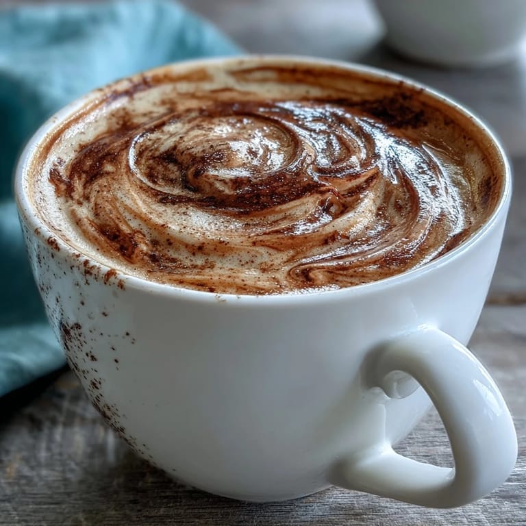 Brewed hojicha cappuccino in a glass mug, showcasing warm, reddish-brown tea layers beneath velvety milk foam. The toasted aroma shines through in this Japanese-fusion beverage, ideal for a relaxing break. Drizzle of honey on top and a side of wagashi sweets for authenticity. Easy 10-minute homemade recipe.