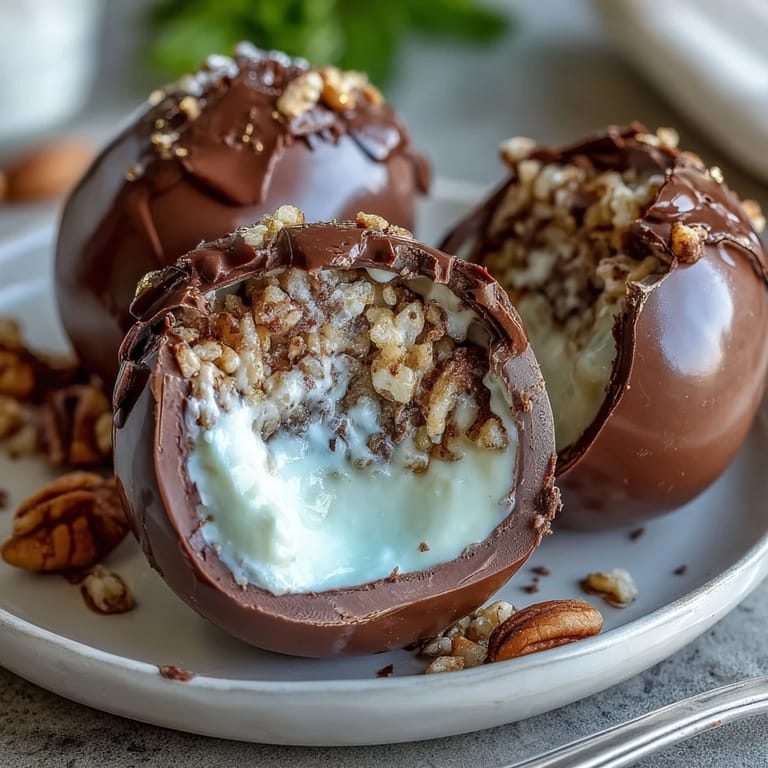 Dubai Chocolate Strawberry Easter Eggs with Crunch Filling: rich white chocolate shells tinted pink, hiding a creamy hazelnut and crisped rice filling for a delightful Easter treat.