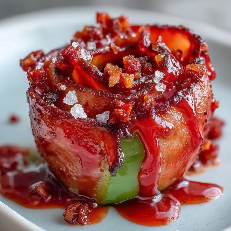 Deconstructed Chamoy Pickle snack, showcasing colorful layers ready to be enjoyed together.