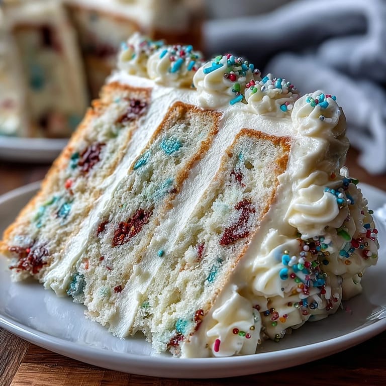 Festive Class of 2026 Confetti Cake ready for celebration, showcasing rainbow sprinkles.